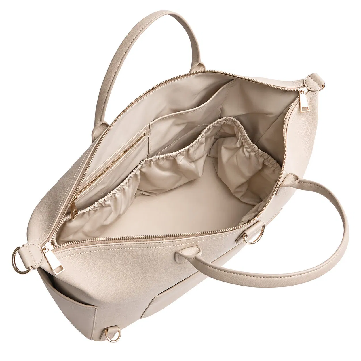 Custom Travel Diaper Mommy Bag in Leather PU Vegan Material Options with Logo for Women