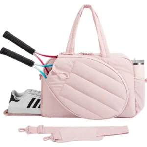 Custom Quilted Pickleball Paddle Racket Carry Crossbody Backpack Bag for Women Sports
