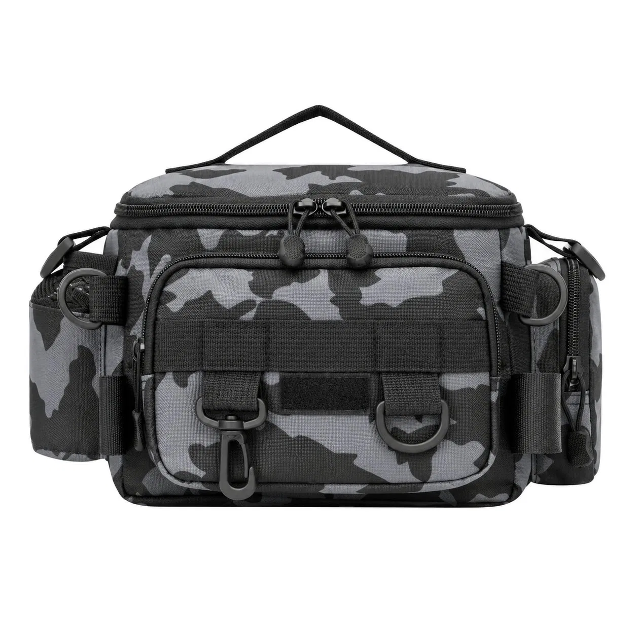 Custom Polyester Fishing Tackle Waist Sling Chest Bag with Zipper and Multiple Compartments for Men