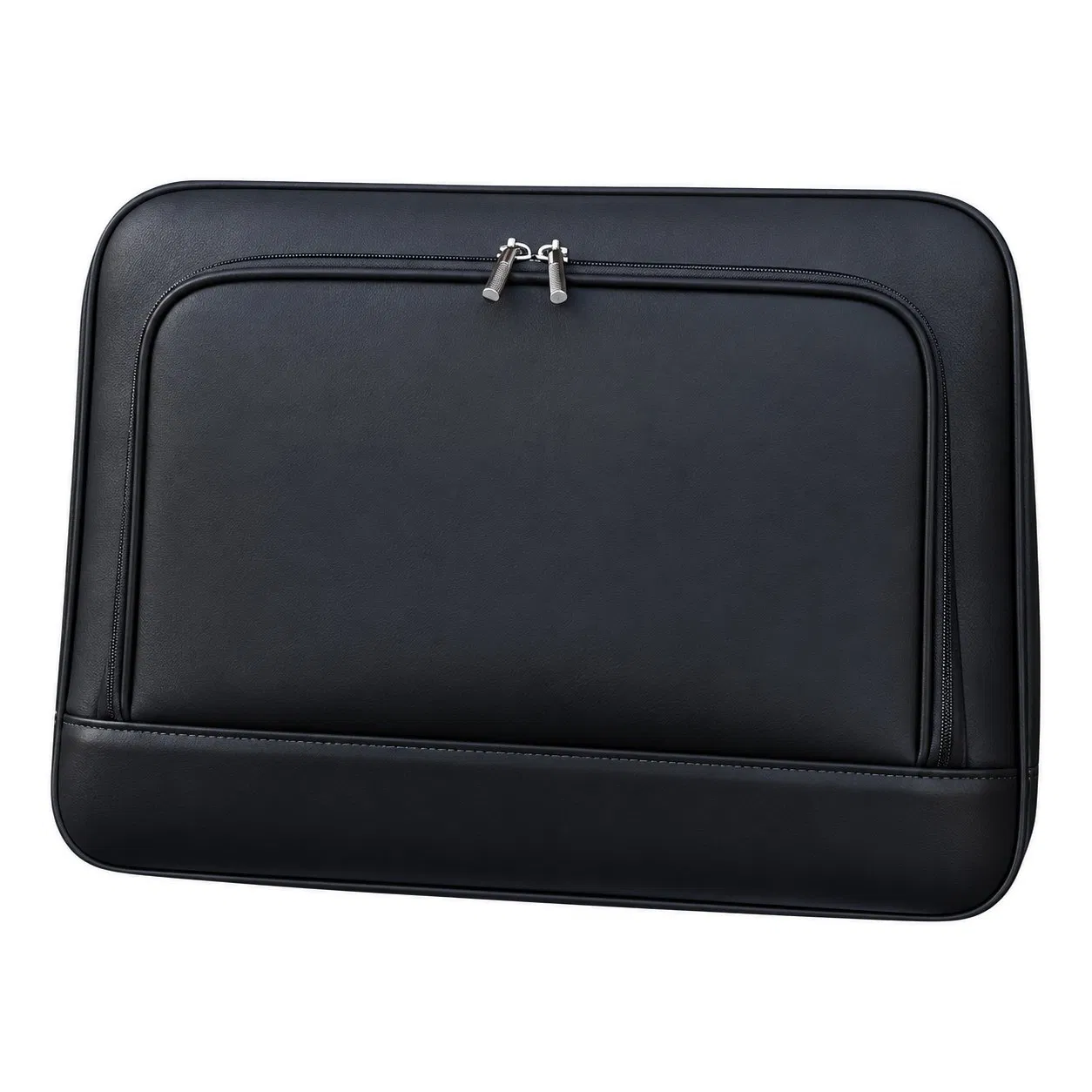 Custom PU Leather Business Laptop Messenger Briefcase Bag with Adjustable Strap for Men Work Travel