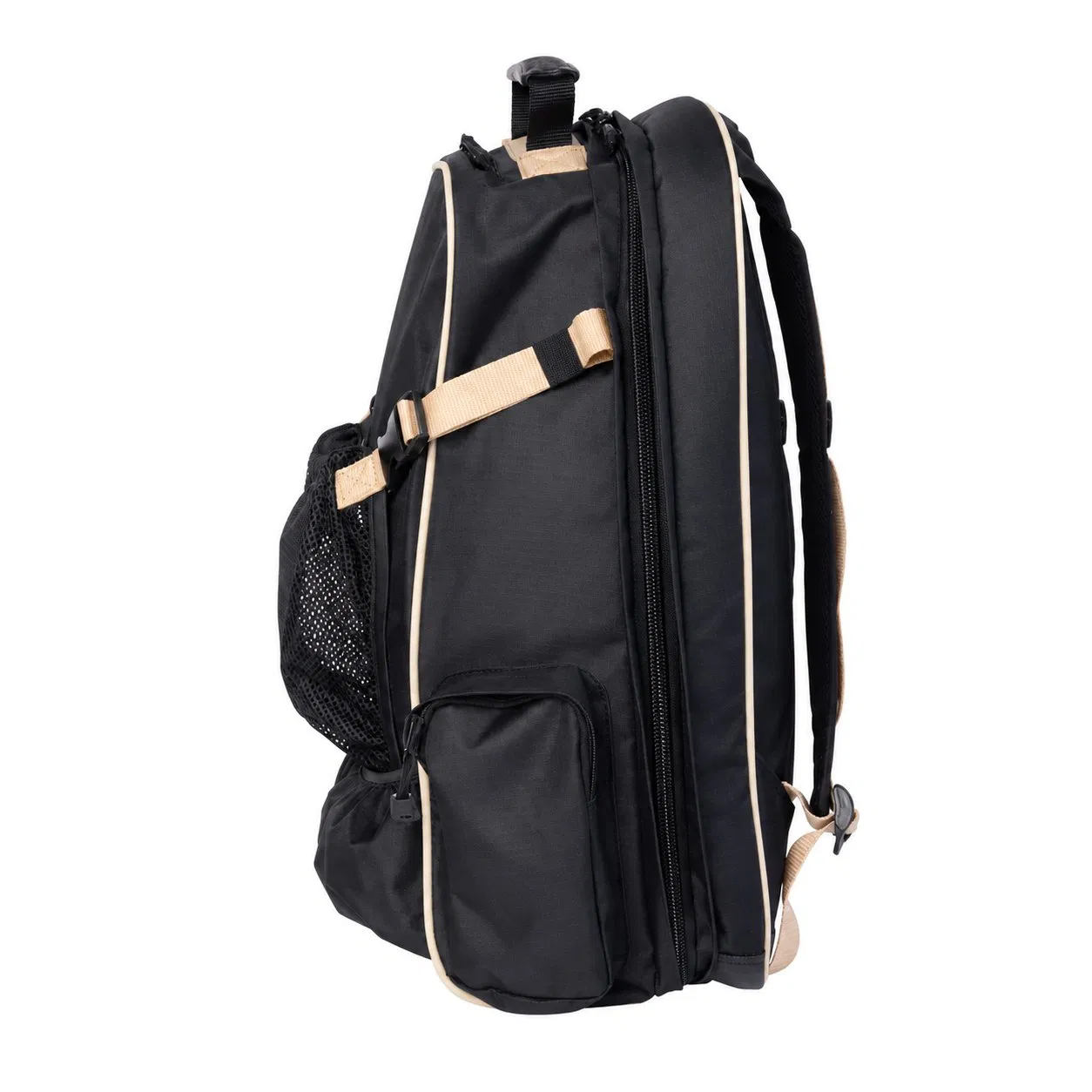 Custom Polyester Equestrian Horse Riding Backpack with Ventilated Adjustable Helmet Holder and Pockets
