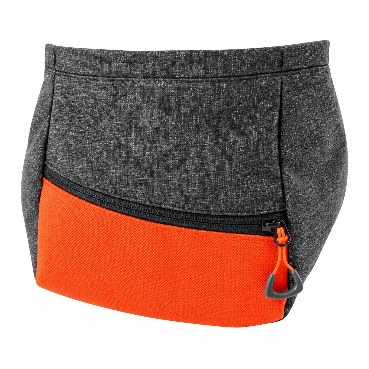 Custom Nylon Polyester Bouldering Chalk Bag with Semi Rigid Base Magnetic Roll Top and Brush Holders