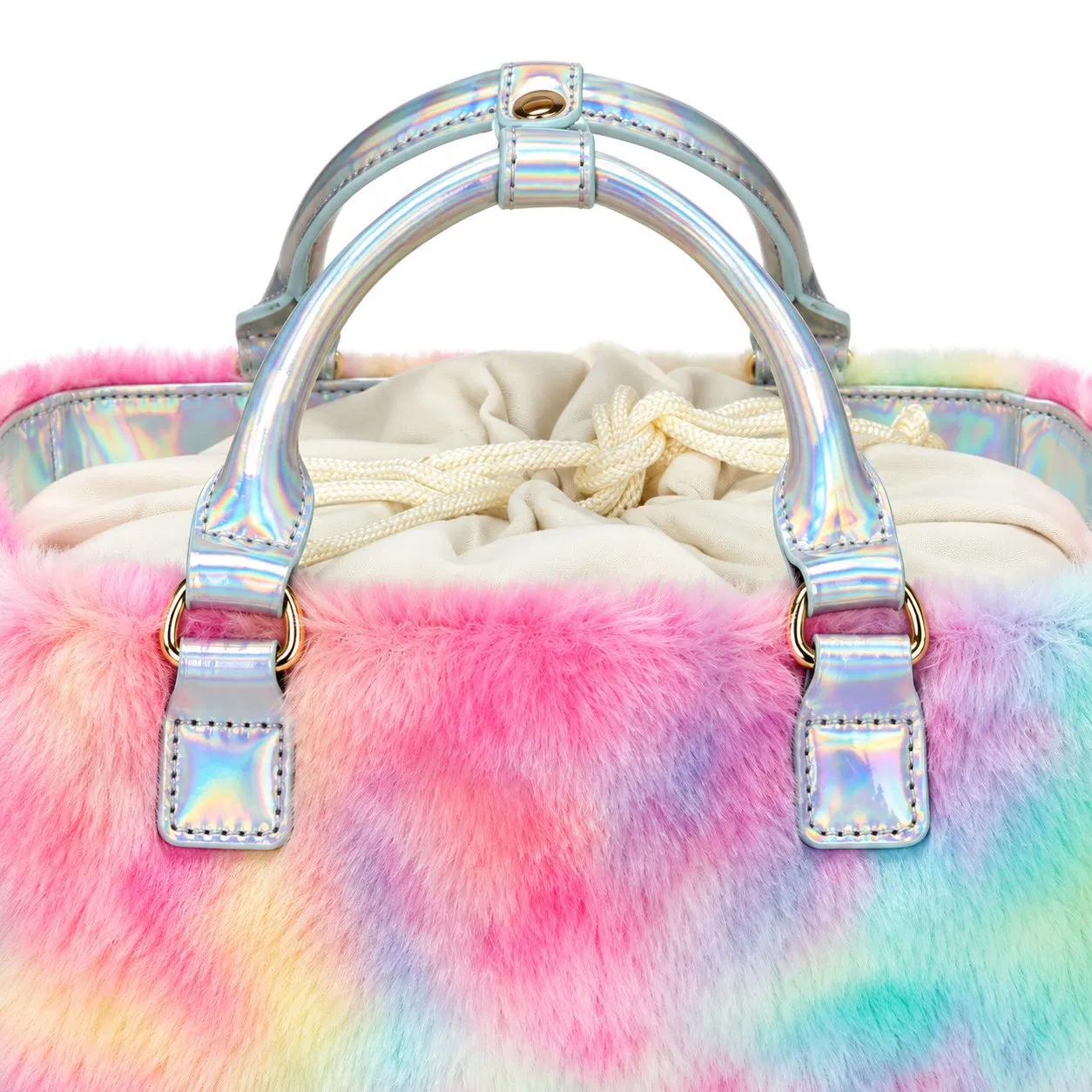 Custom PU Bucket Shoulder Tote Bag with Drawstring and Polyester Lining for Unisex Daily Travel