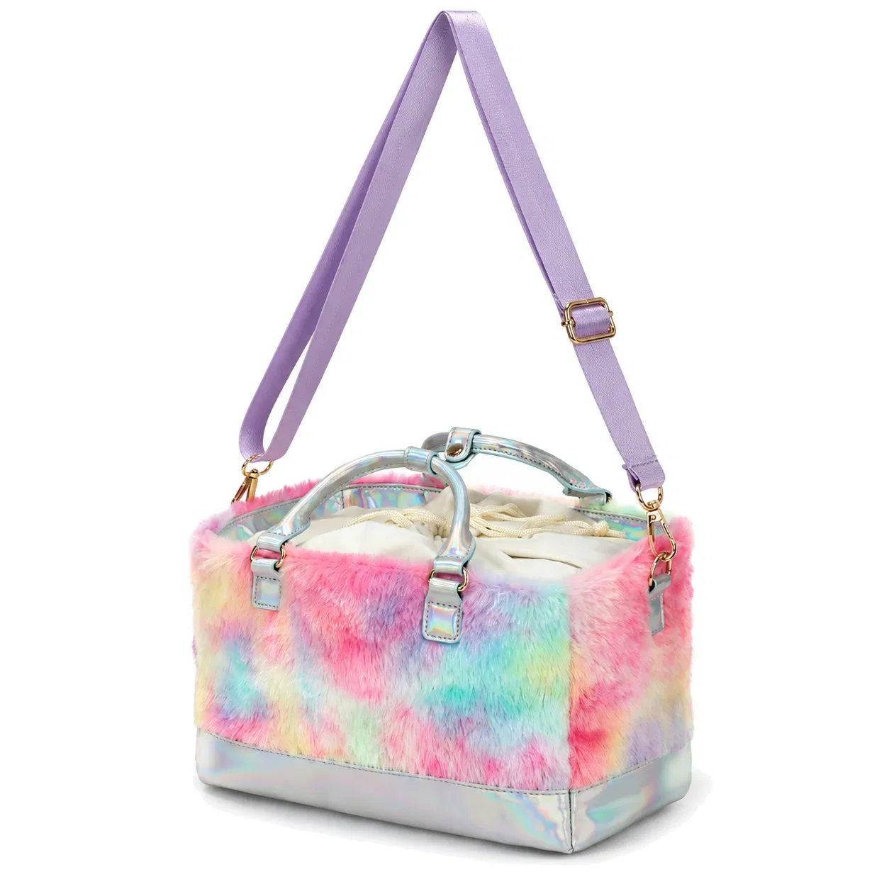 Custom PU Bucket Shoulder Tote Bag with Drawstring and Polyester Lining for Unisex Daily Travel