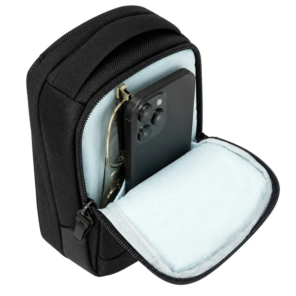 Custom Polyester Square Phone Pouch Fanny Waist Pack with Adjustable Strap and Zipper for Unisex Sports