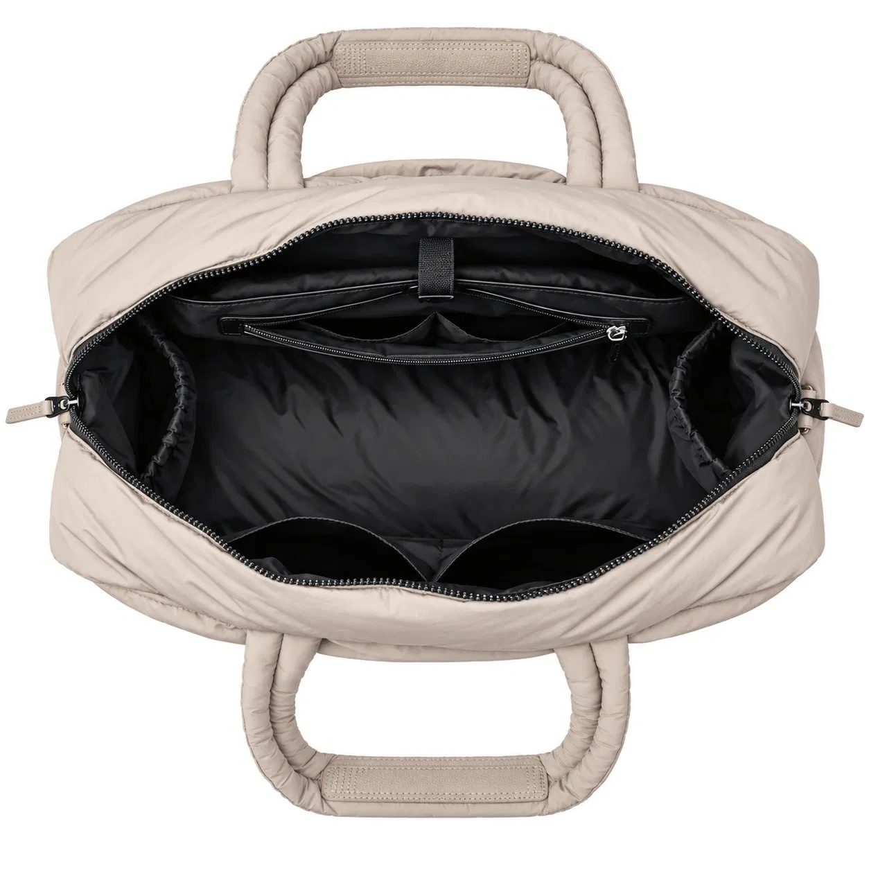 Custom Puffy Shoe Compartment Tote Bag with Adjustable Strap for Unisex Yoga Gym and Travel