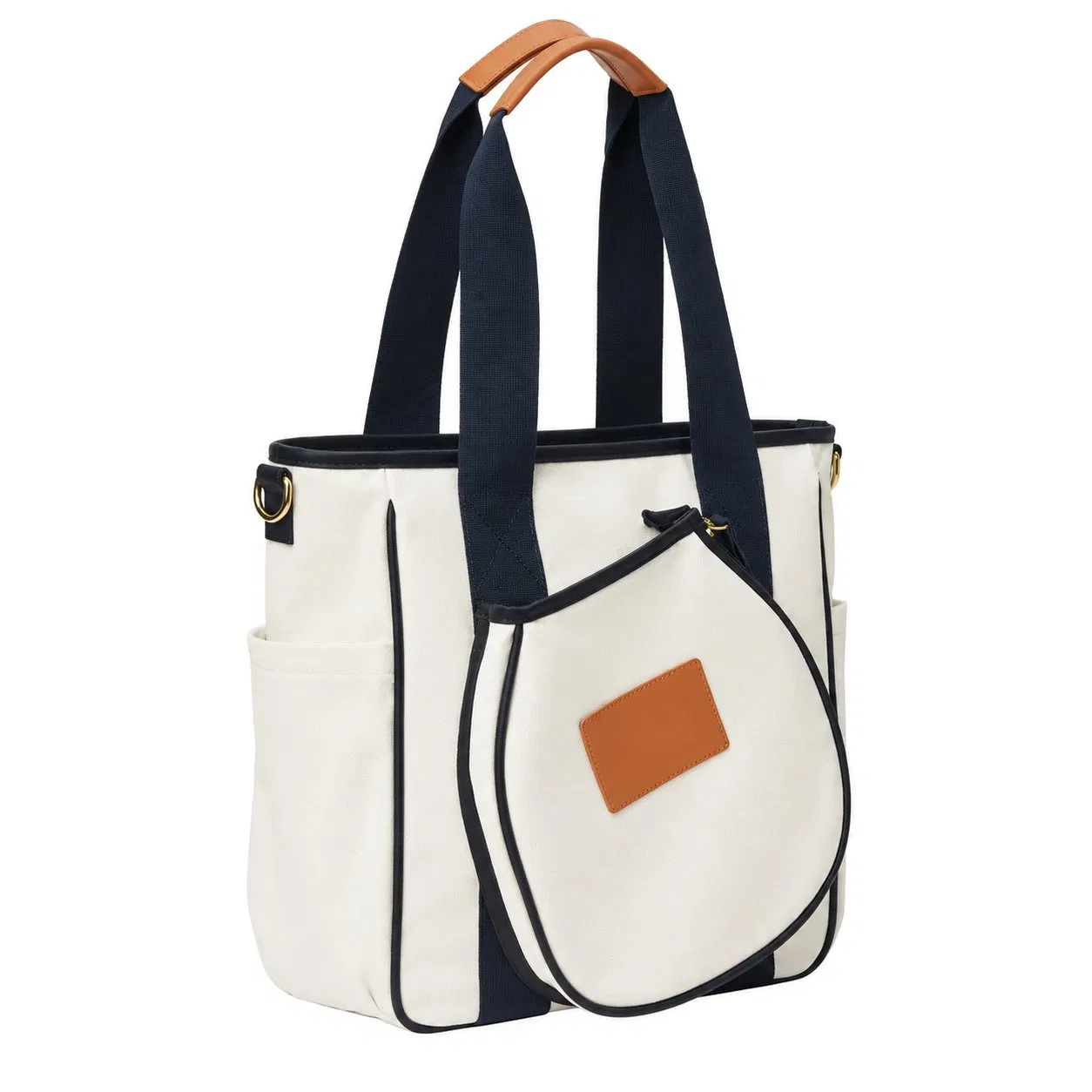 Custom Polyester Reversible Tennis Pickleball Paddle Racket Tote Bag for Men Women Sports Travel