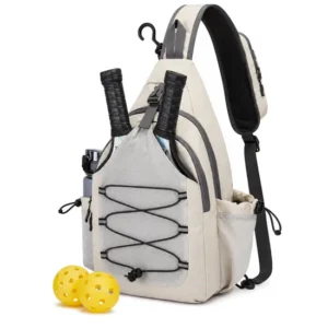 Custom Padded Tennis Padel Pickleball Racket Sling Backpack with Reversible Strap and Bottle Holders