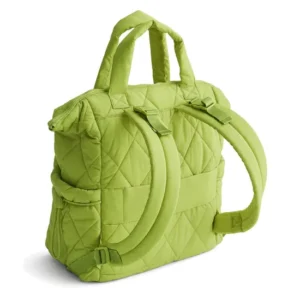 Custom Quilted Polyester Mommy Travel Duffel Tote Diaper Bag with Foldable Changing Mat and Zipper