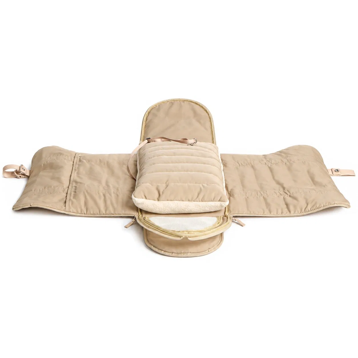 Custom Soft Sided Quilted Pet Carrier Tote Bag with Plush Cushioning for Small Dogs and Cats