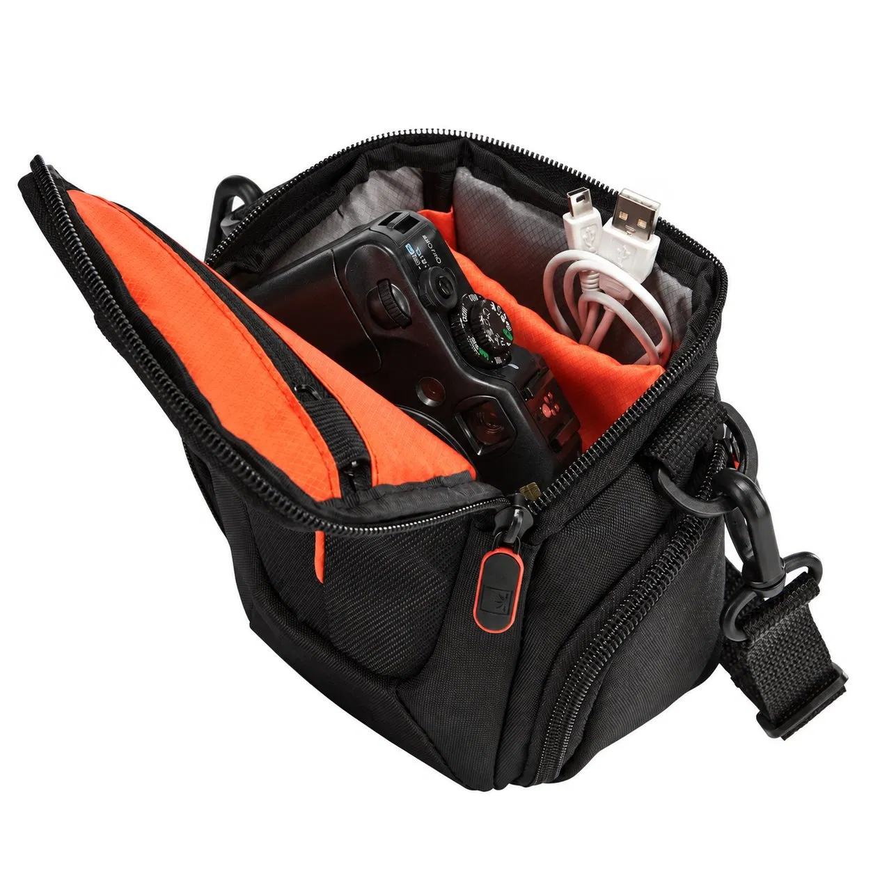 Custom Polyester DSLR Camera Shoulder Bag with Multiple Pockets for Outdoor Travel