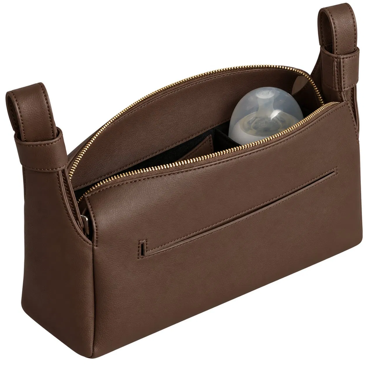 Custom PU Baby Stroller Organizer Bag with Wipe Holder and Phone Pocket