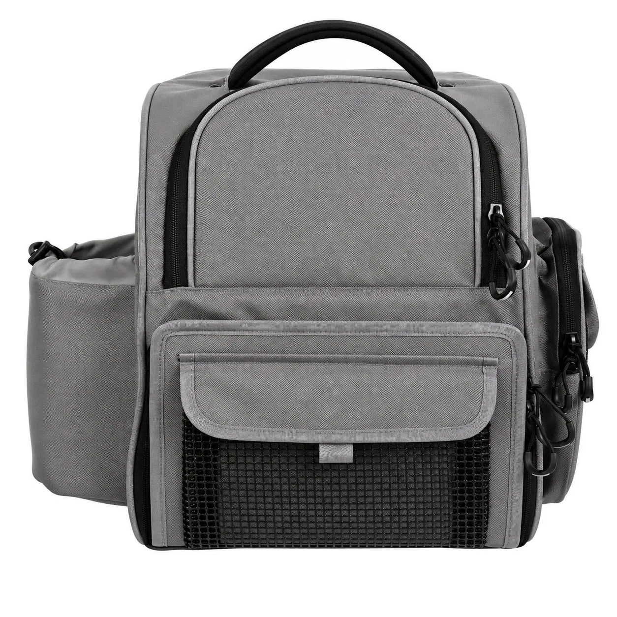 Polyester Fishing Tackle Backpack with Zipper Closure and Protective Rain Cover