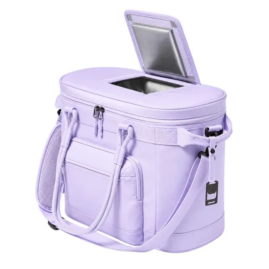 Portable Insulated Cooler Bag with Shoulder Strap for Beach Camping and Picnics