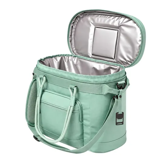 Portable Insulated Cooler Bag with Shoulder Strap for Beach Camping and Picnics
