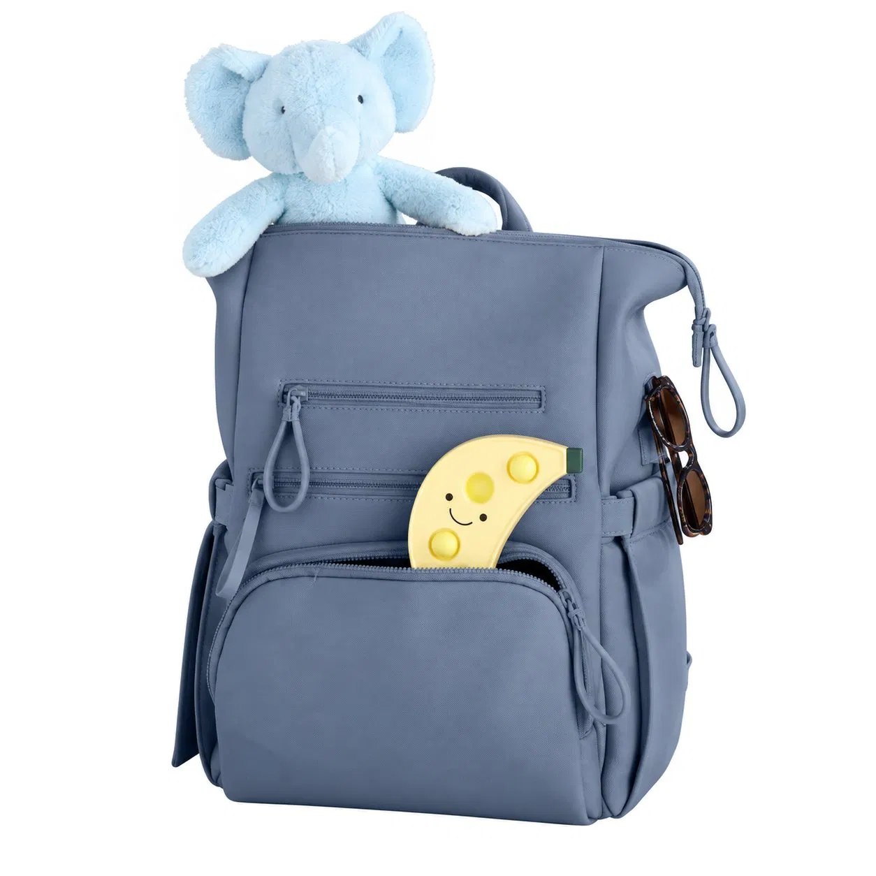 Neoprene Diaper Backpack with Zipper Closure and Large Capacity for Travel