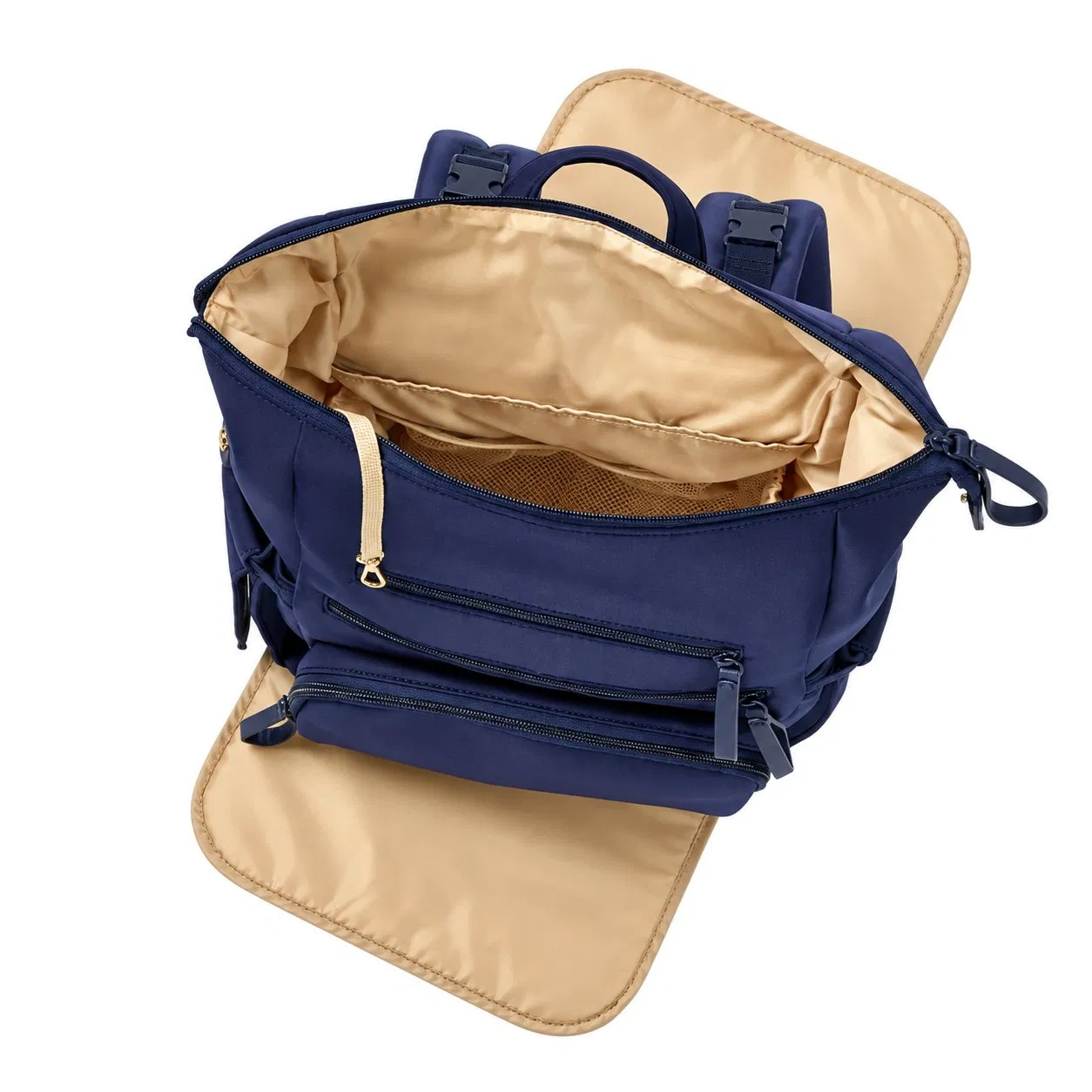Neoprene Mommy Diaper Backpack with Large Capacity and Zipper Closure