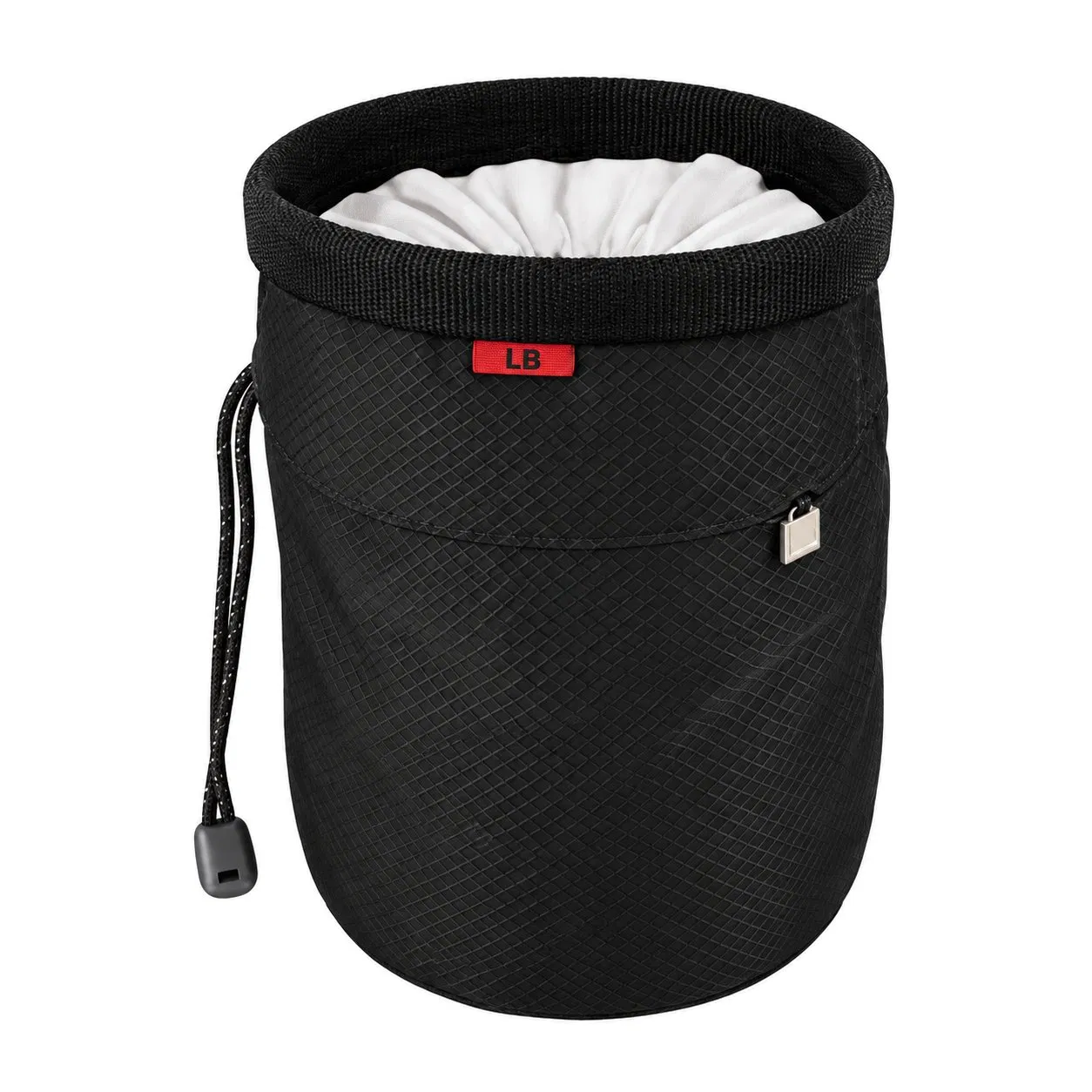 Rock Climbing Chalk Bag with Two Zipper Pockets Drawstring Closure and Fleece Lining