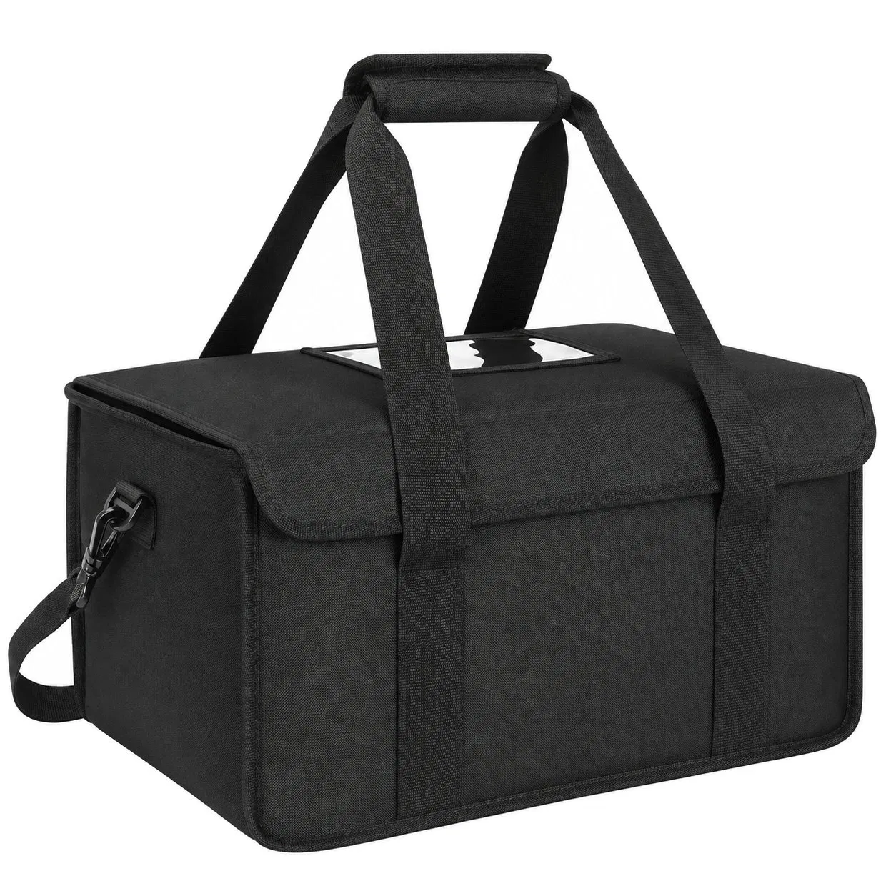 Reusable Drink Carrier Bag with Eight Removable Cup Holders and Shoulder Strap