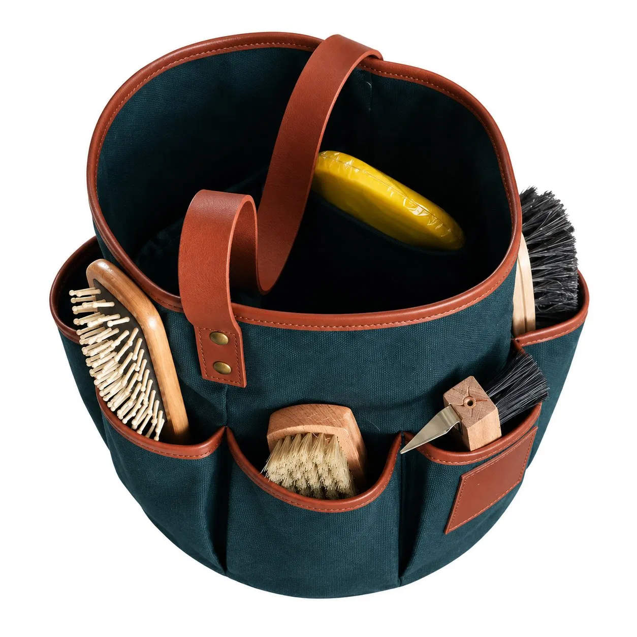 Horse Grooming Tool Organizer Tote Bag with Buckle Closure and Custom Logo