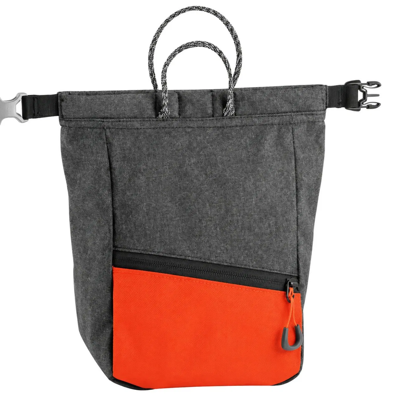 Waxed Canvas Climbing Chalk Bag with Drawstring Closure for Gym Training