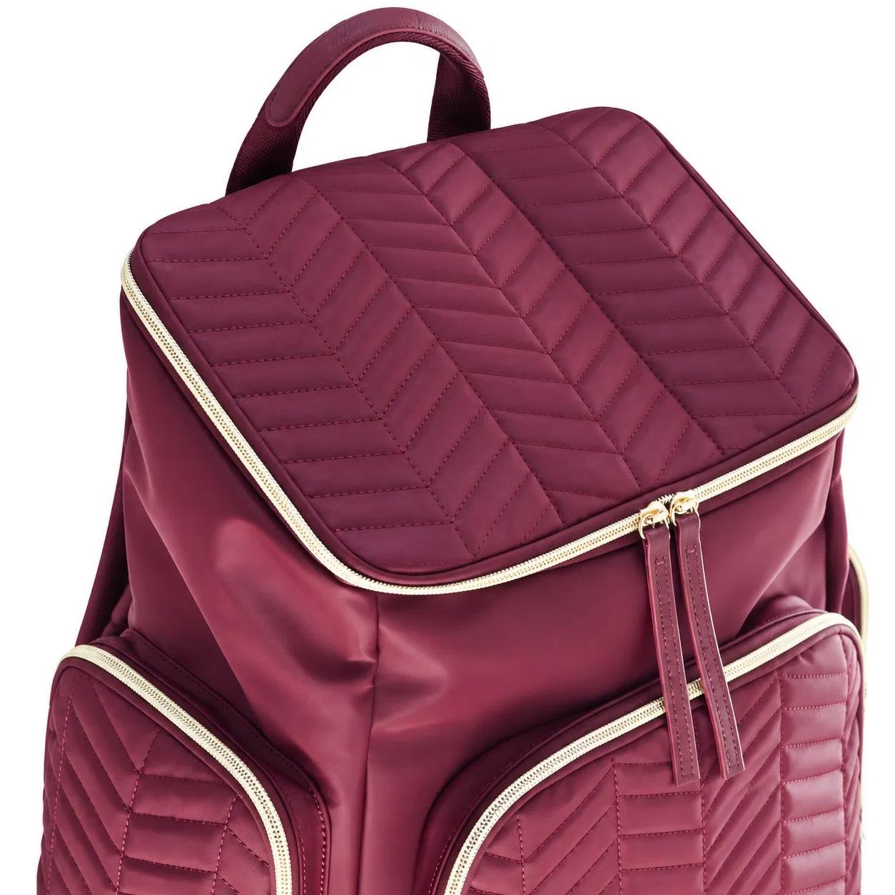 Women Nylon Laptop Backpack with Padded Straps and Multiple Organizer Pockets