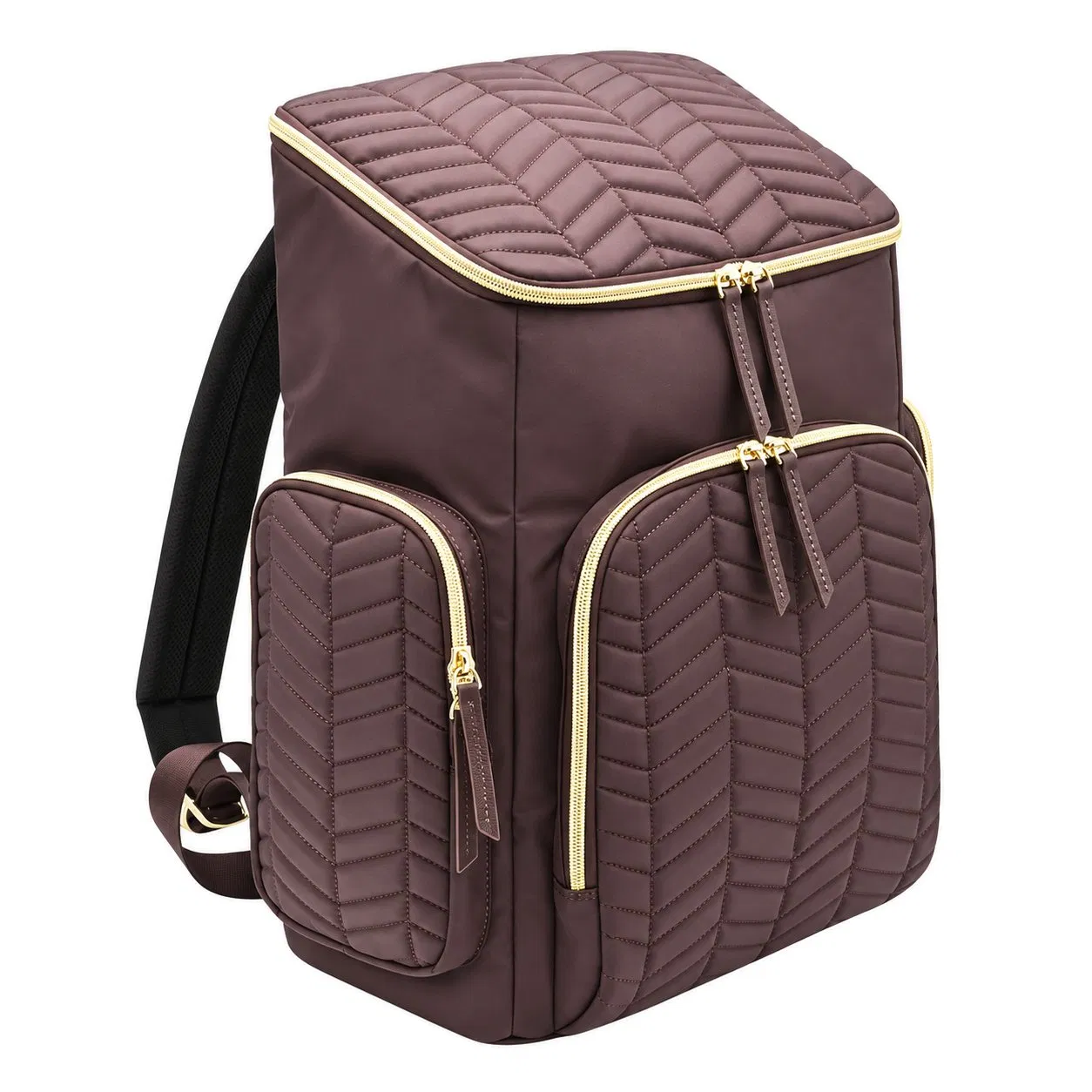 Women Nylon Laptop Backpack with Padded Straps and Multiple Organizer Pockets