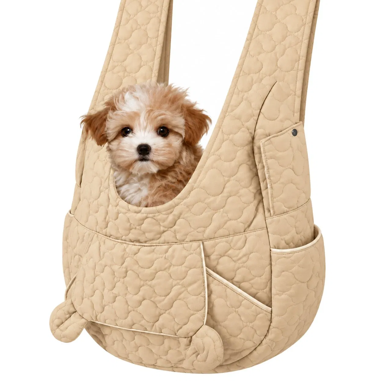 Foldable Pet Carrier Backpack with Double Shoulder Design and Multiple Pockets