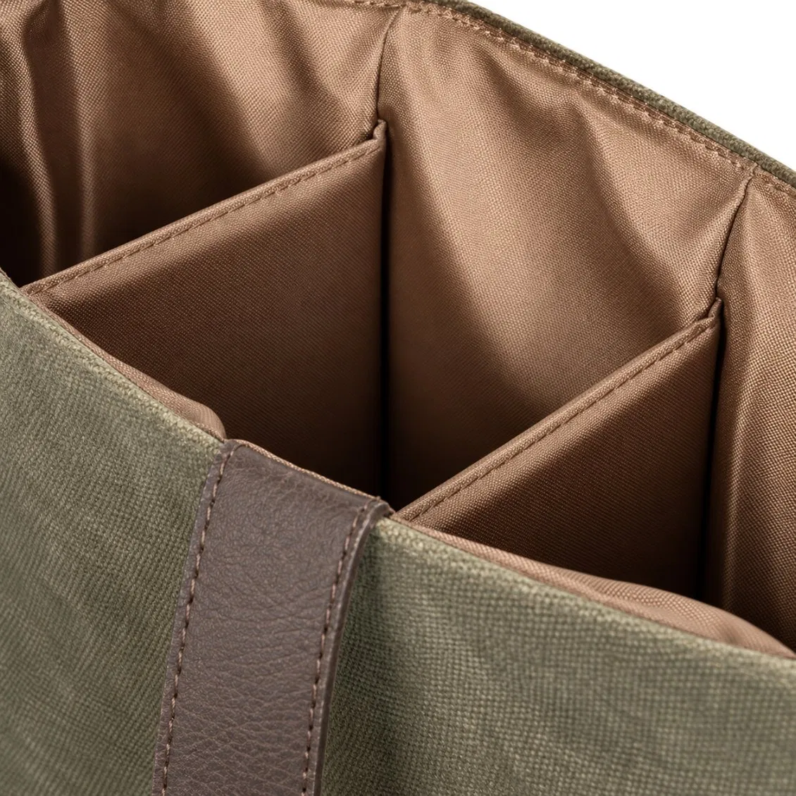 Canvas Insulated Wine Bottle Tote Bag with Zipper Closure for Travel and Gifts