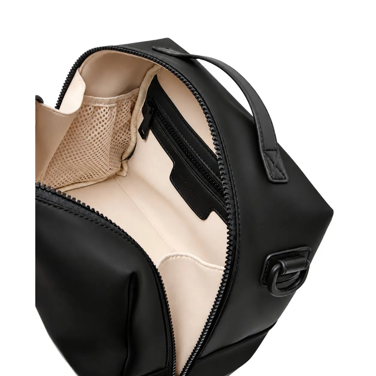 Nylon Insulated Lunch Bag with Wide Zipper Opening and Organizer Pockets