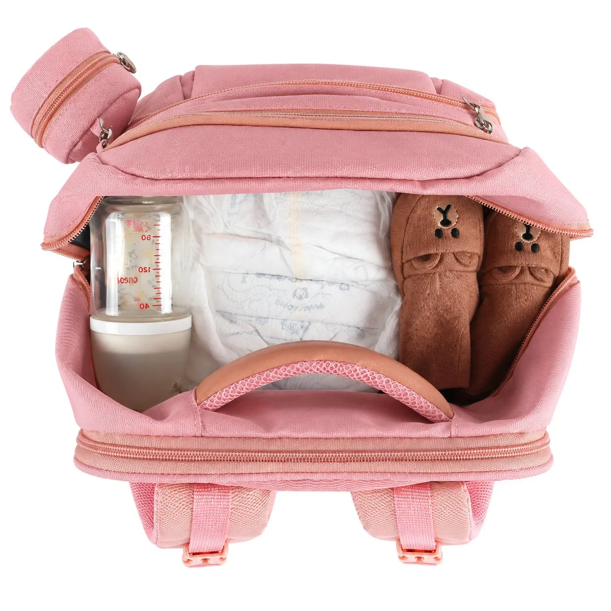 Oxford Diaper Backpack with Zipper and USB Port
