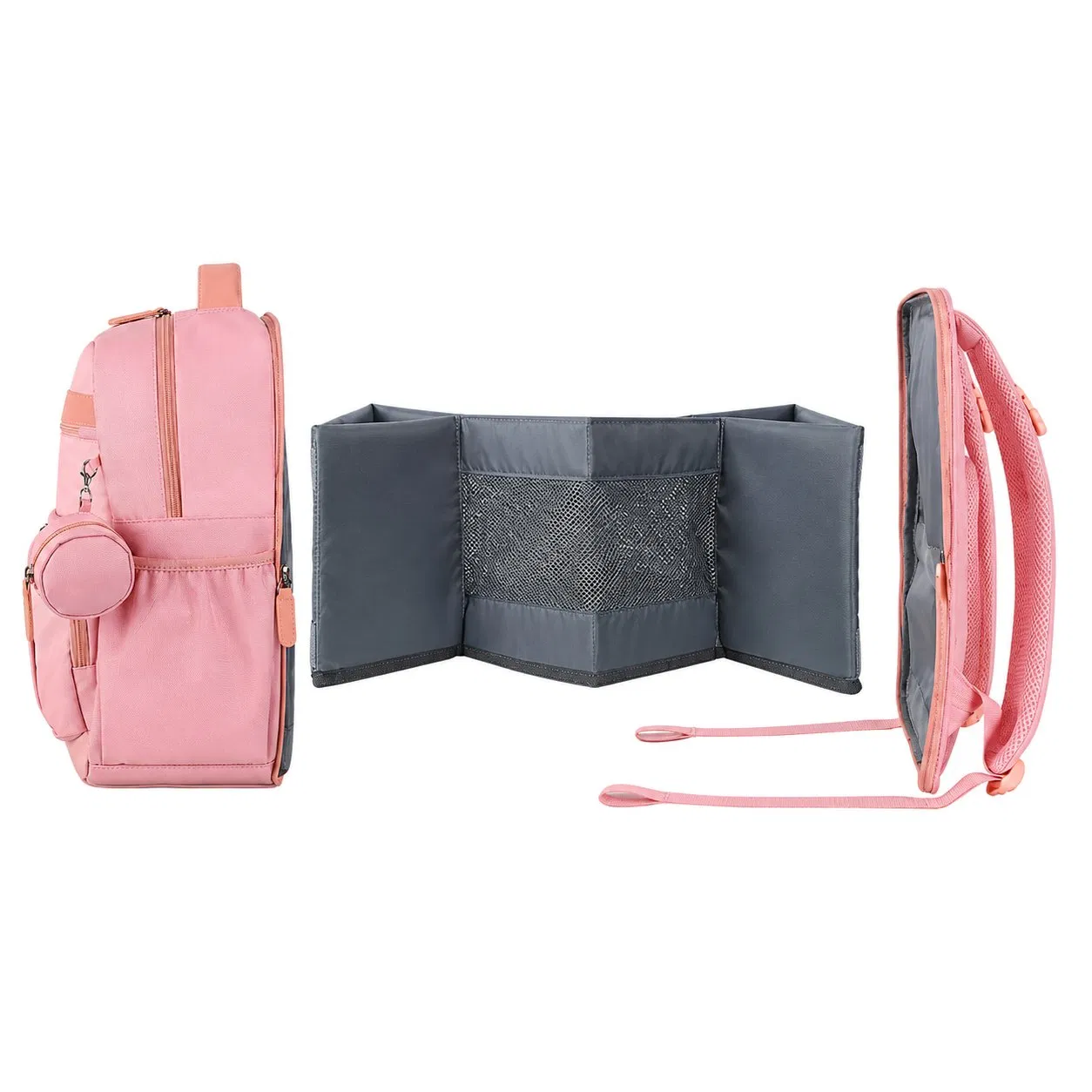 Oxford Diaper Backpack with Zipper and USB Port