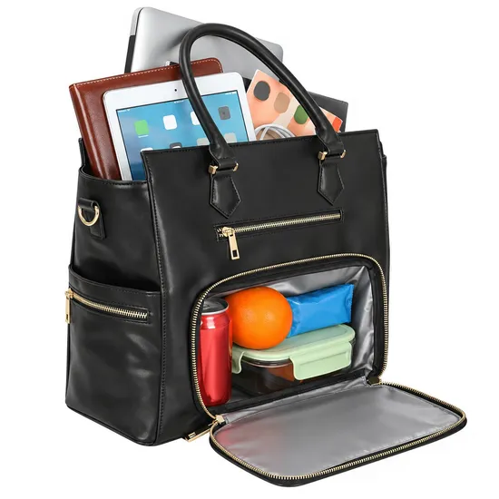 PU Laptop Lunch Tote Bag for Women