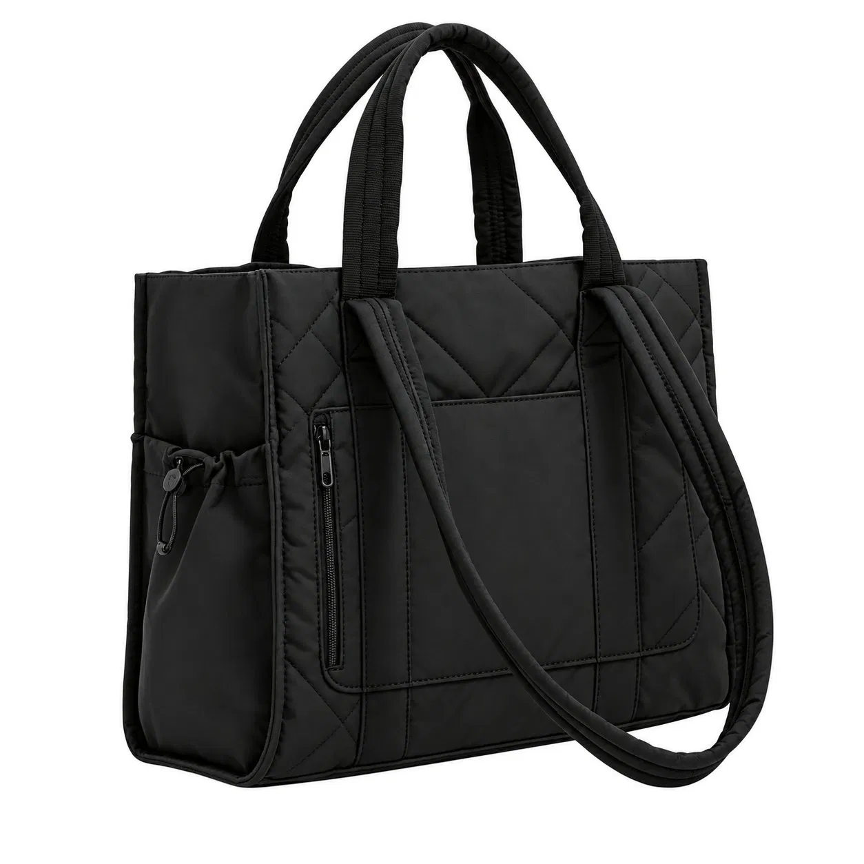 Women Puffy Nylon Quilted Travel Tote Bag