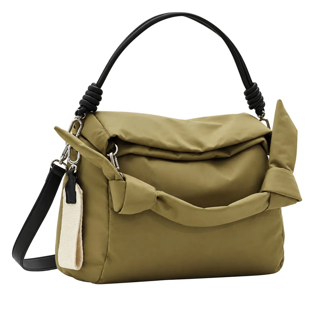Women Nylon Shoulder Handbag with Adjustable Strap