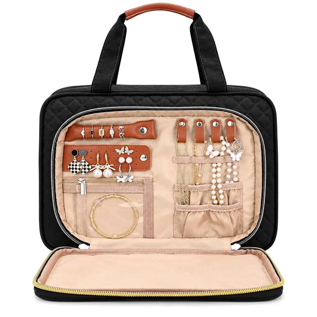 Custom Quilted Hanging Travel Toiletry Bag