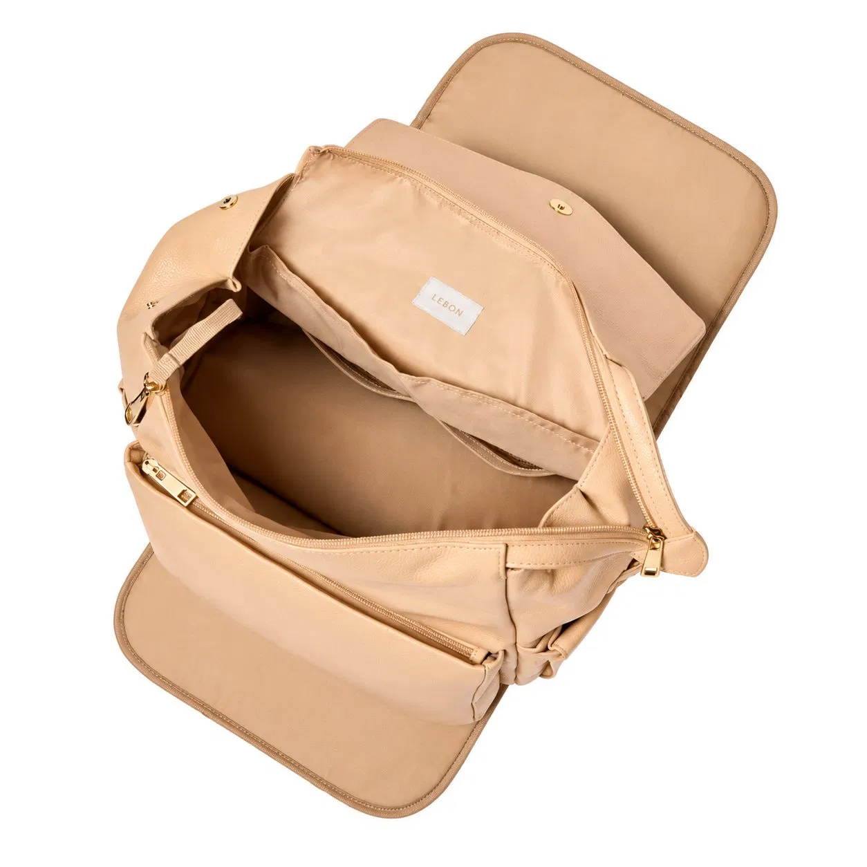 Custom PU Leather Diaper Backpack with Changing Pad