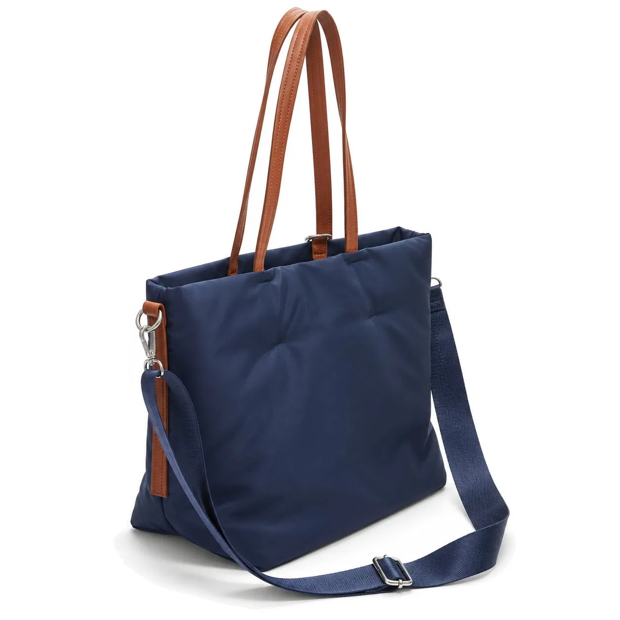Women Nylon Zipper Laptop Work Tote Bag