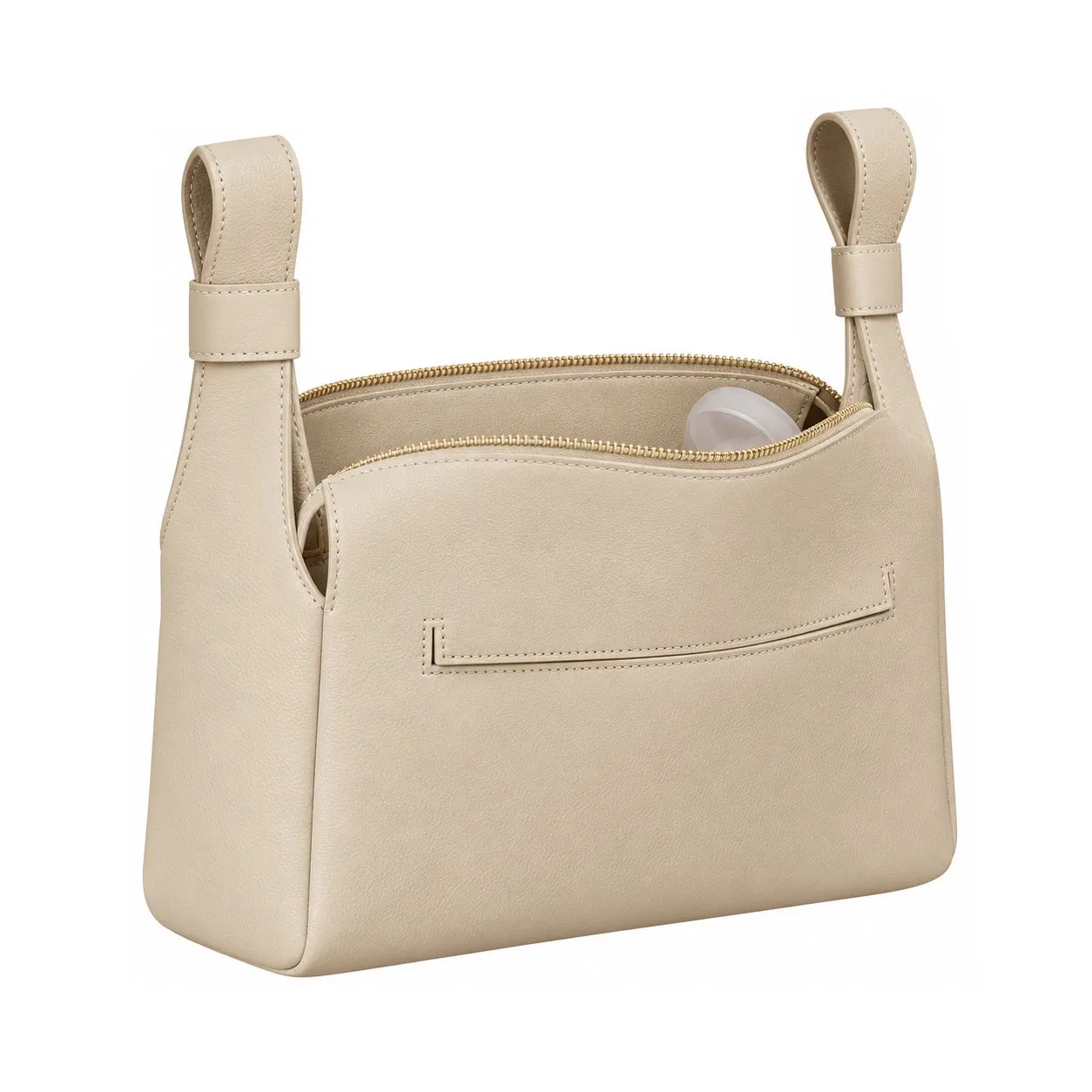 Vegan PU Leather Stroller Organizer Diaper Bag