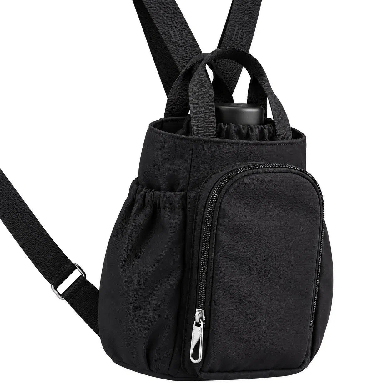 Insulated Nylon Water Bottle Carrier Sling Bag