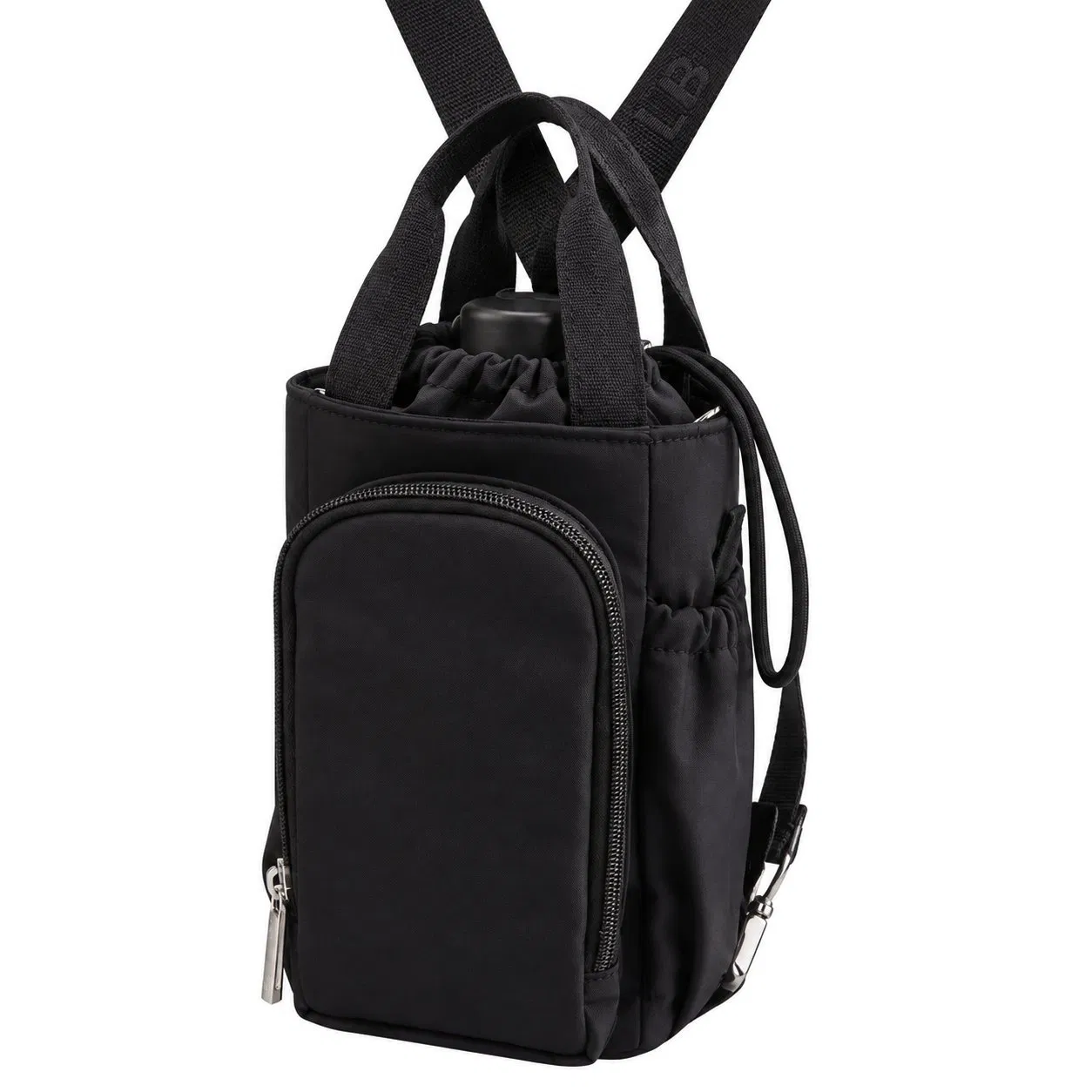 Insulated Nylon Water Bottle Carrier Sling Bag
