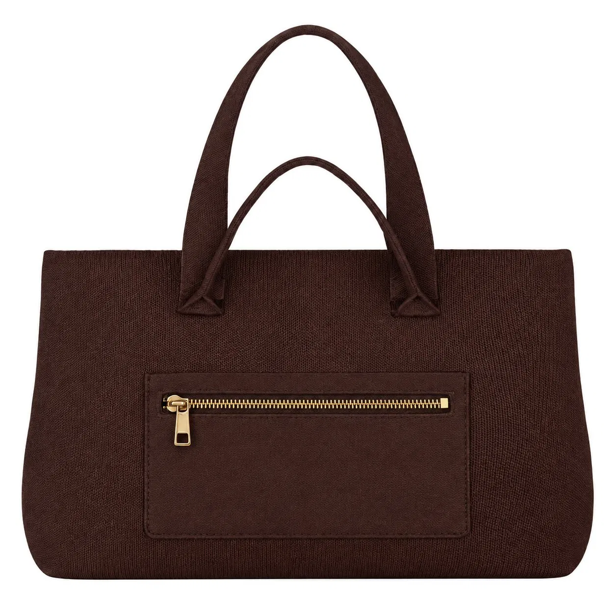 Women Knitted Tote Bag with Cosmetic Pouch