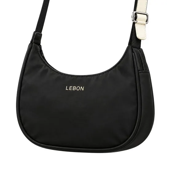 Custom Nylon Women Zipper Underarm Shoulder Bag