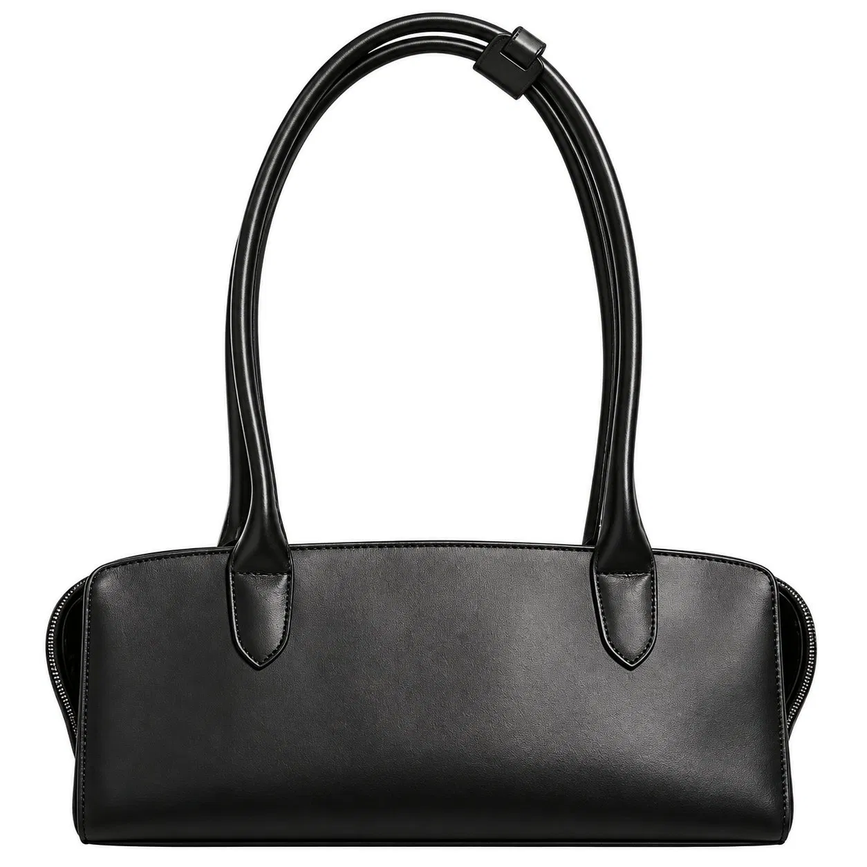 Custom PU Leather Women Zipper Shoulder Handbag