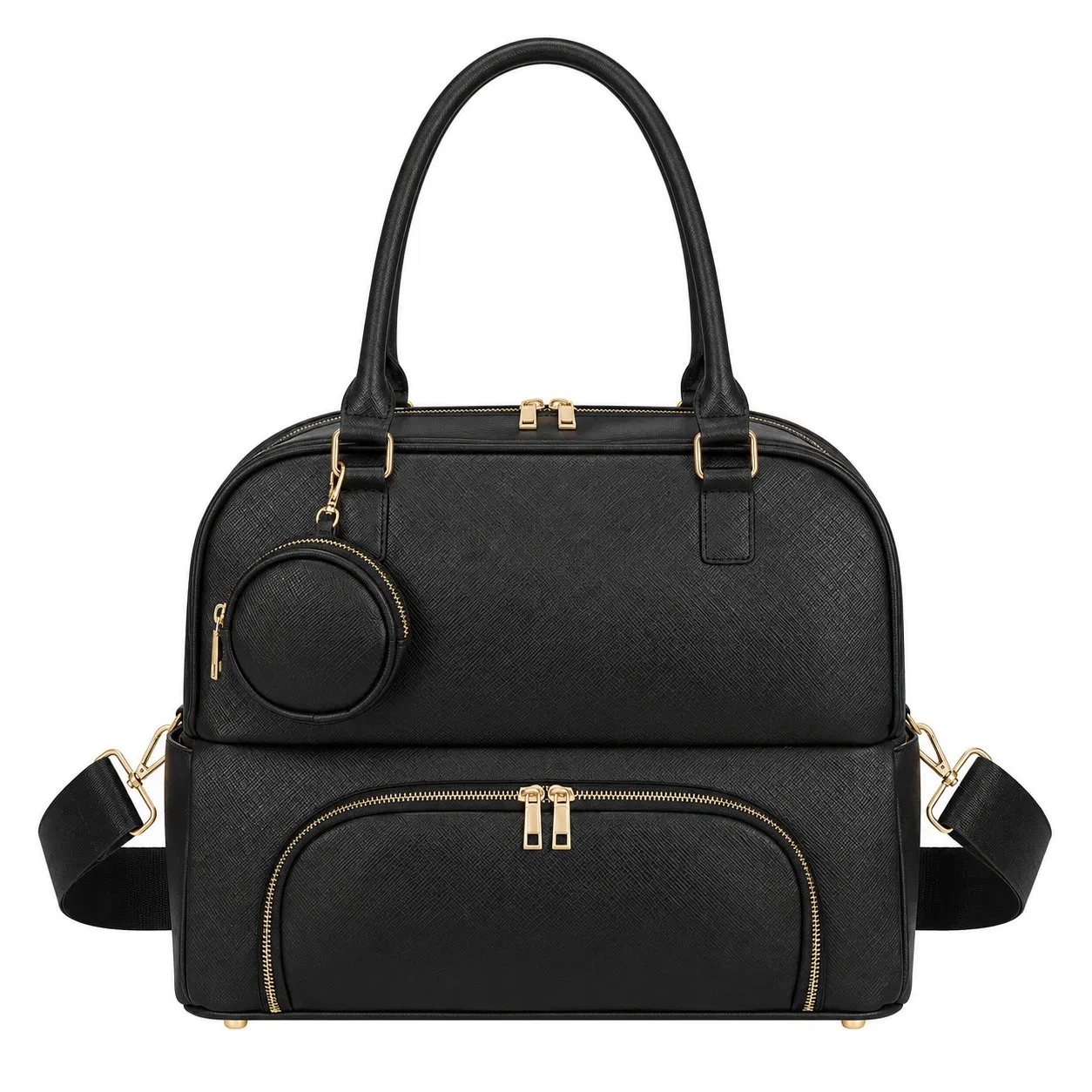 Custom PU Leather Insulated Office Lunch Cooler Tote