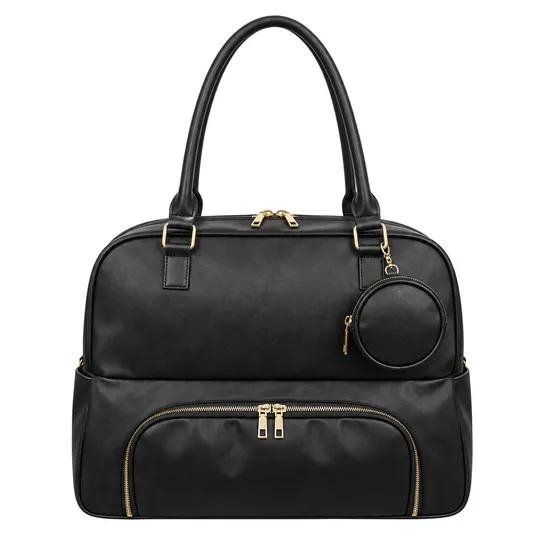 Custom PU Leather Insulated Work Lunch Tote Bag