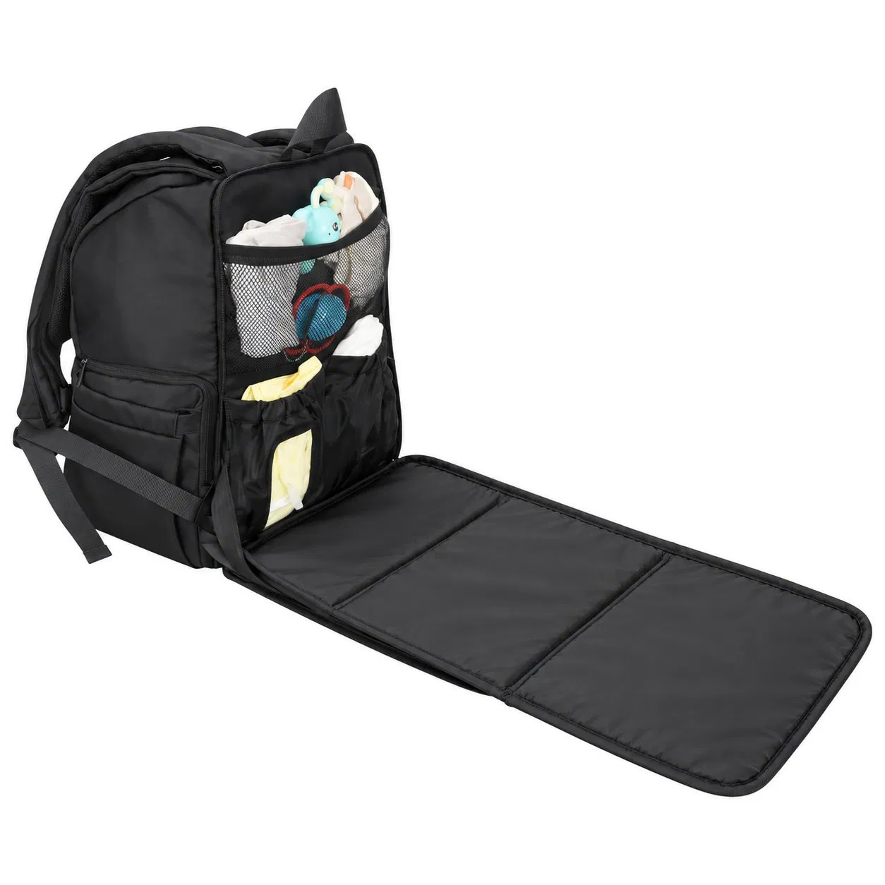 Custom Polyester Diaper Backpack with Foldable Changing Station
