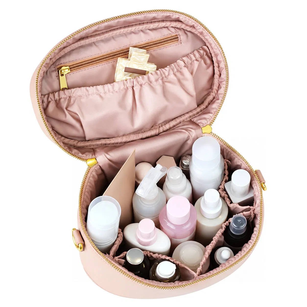 Custom Soft Handle Travel Cosmetic Makeup Vanity Bag