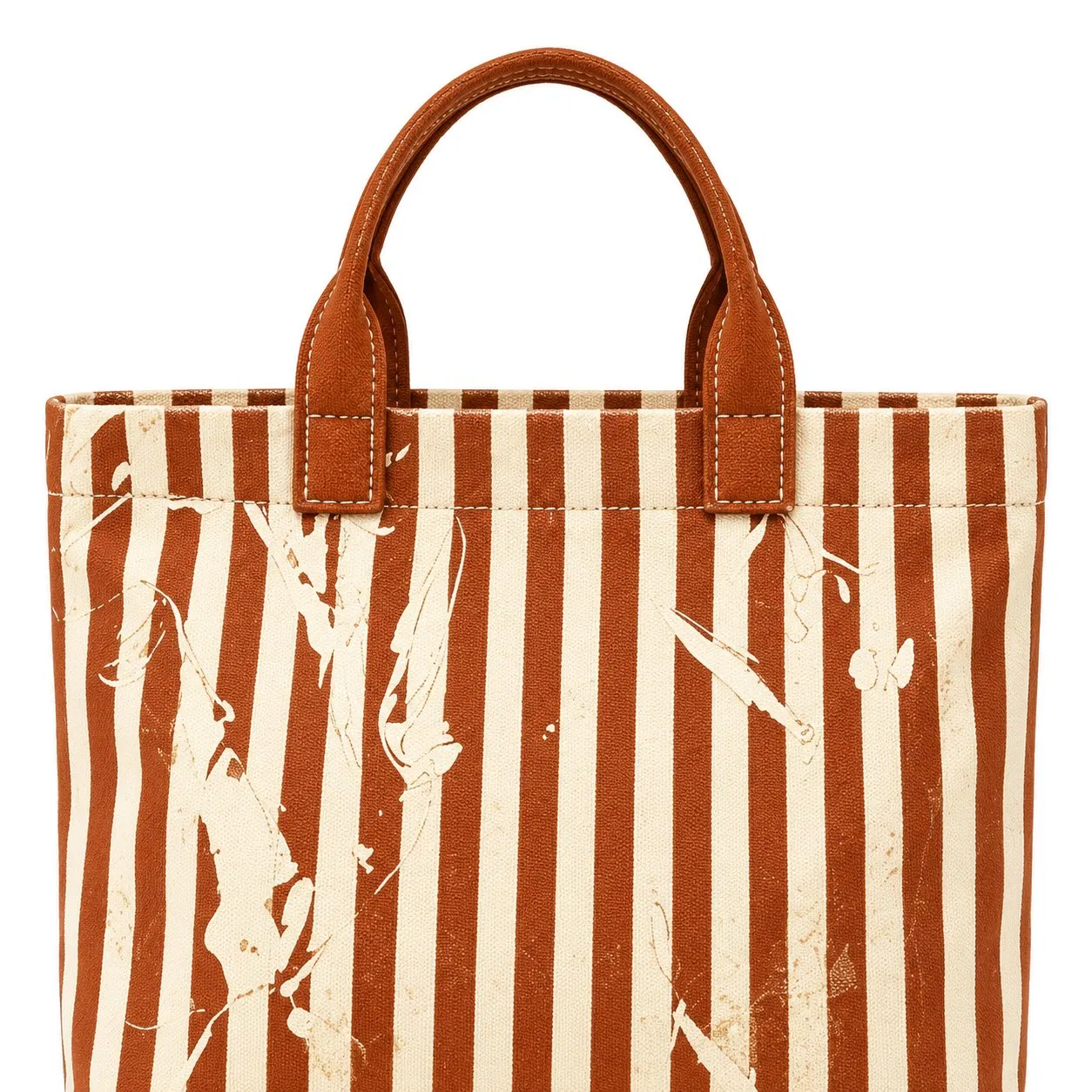 Custom Vintage Striped PVC Beach Shopping Tote Bag