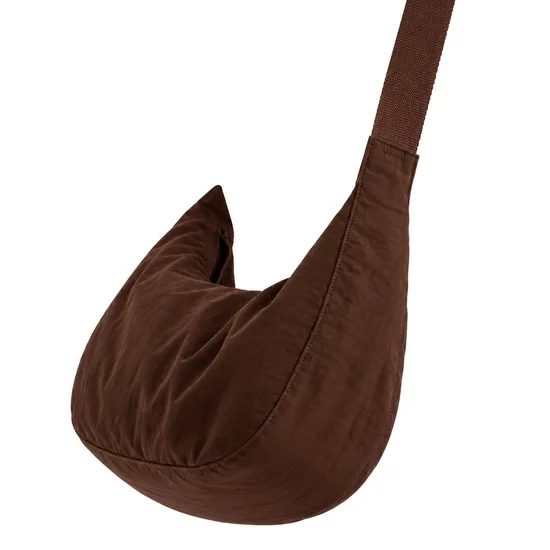Custom Nylon Women Crescent Crossbody Shoulder Bag
